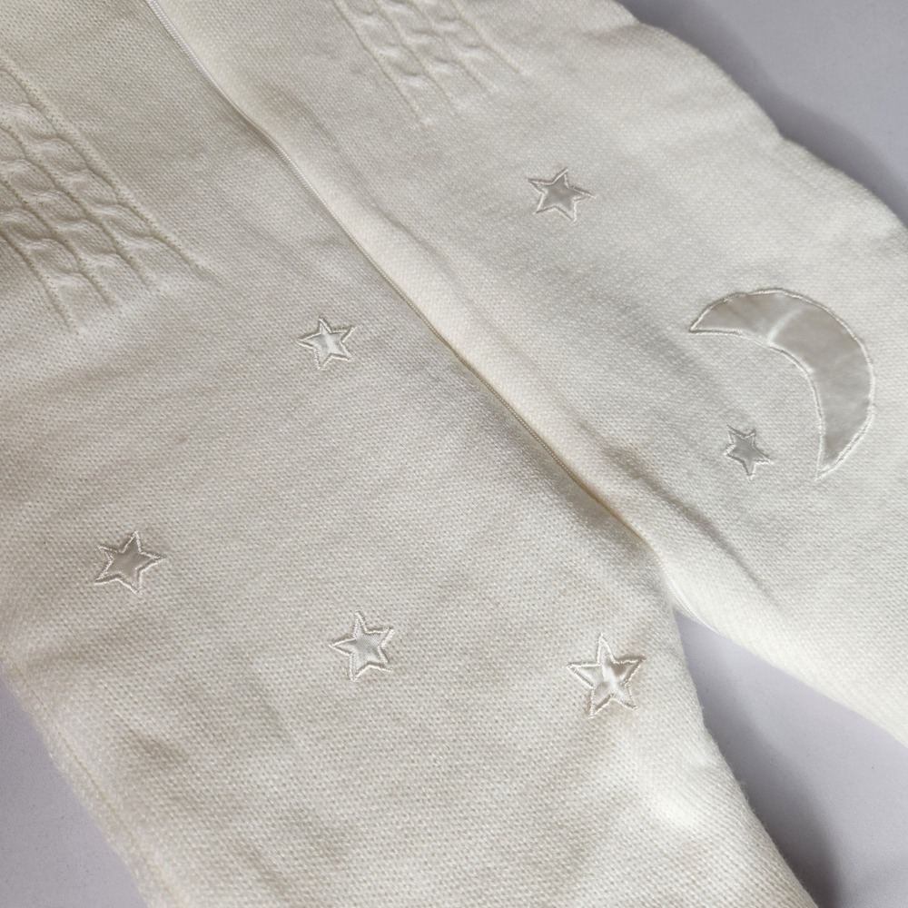 Vintage Cozy Cream Kids Footie y2k